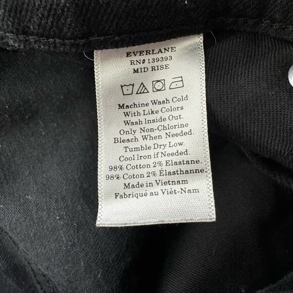 Everlane Black Mid Rise Ankle Skinny Jeans Size 27 - Picture 6 of 8